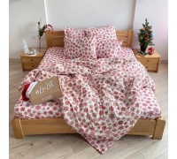 Double bedding set Lelit - Red Snowflake Ranfors