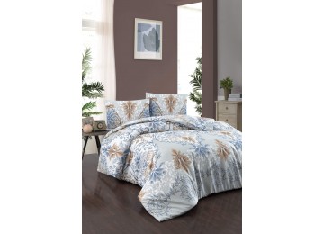 Euro bed linen First Choice Homesko Lara Blue/ fitted sheet