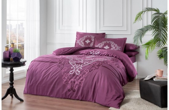 Turkish bed linen Euro TAC Miura Murdum Satin-Delux