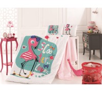 Комплект постельного белья для новорожденных Belizza - Flamingo ранфорс