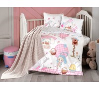 Комплект постельного белья для новорожденных First Choice - Wenny Бамбук +Плед вязаный