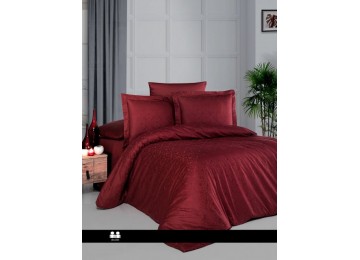 Euro bed linen First Choice Lamone Dark red Jacquard