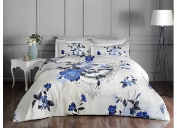 Bed linen of euro TAC Vella Blue Satin-Delux