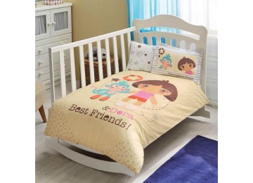 Постільна білизна в ліжечко TAC Dora Best Friends Baby Ранфорс