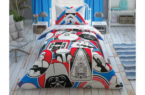 Children's and teenage set TAC Star Wars Galactic Mission Ranfors / sheet with elastic