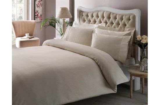 Bed linen of euro TAS Premium Basic Crem Satin-Stripe
