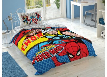 Children's and teenage set TAC Marvel Comics Ranfors with a sheet on an elastic band