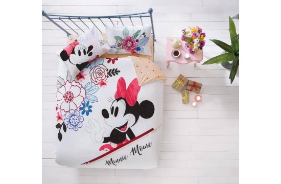 Euro bedding set TAC Disney M&M Watercolor Ranfors with elasticized sheet