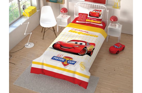 Children's and teenage set TAC Cars Cek Ranfors with a sheet on an elastic band