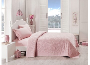 Terry bedspread / sheet TAC Lyon Pink 200 × 220 cm