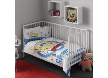Bed linen in a bed of TAC Sponge Bob Baby Ranfors