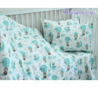 Crib set To the stars blue ranfors sheet with elastic band