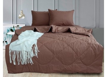 Постельное белье с летним одеялом   ранфорс Elegant двуспальный Mahogany Rose
