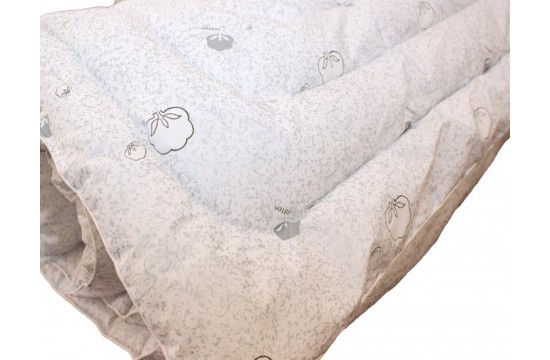 Комплект одеяло лебяжий пух Cotton евро + 2 подушки 50х70