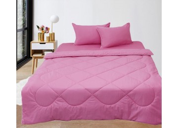 Set Summer Blanket + Pillowcases + Sheet Elegant Double Pink