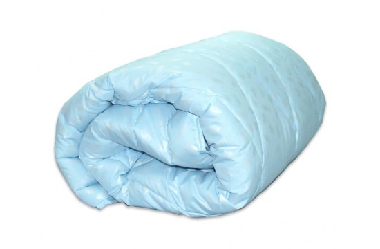 Одеяло лебяжий пух полуторное Голубое ТАГ текстиль