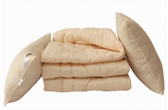 Комплект одеяло лебяжий пух Pudra 2-сп. + 2 подушки 50х70