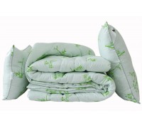 Blanket set "Eco-Bamboo white" Euro + 2 pillows 70x70