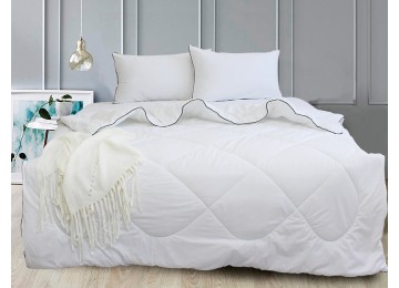 Набор с одеялом  ранфорс Elegant двуспальный White
