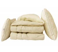 Blanket swan's down "Beige" double + 2 pillows 70x70
