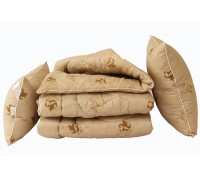 Комплект одеяло лебяжий пух Camel 1.5-сп. + 2 подушки 50х70