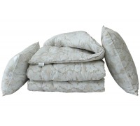 Blanket swan's down "Flowers" euro + 2 pillows 70x70