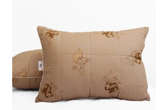 Pillow swan's down Camel 50x70 (quilted)