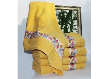 Полотенце махровое Весна желтое 50х90 Таг текстиль