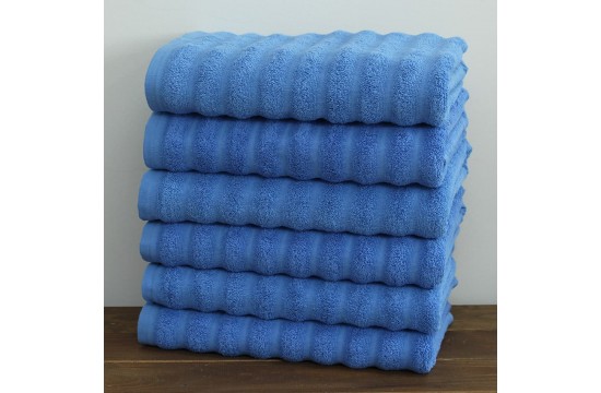 Полотенце махровое банное 70х140 Wave цвет: синий