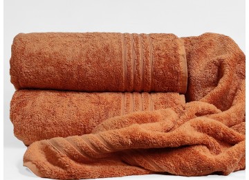 Towel 70x140 Calm tones color: terracotta Tag textile