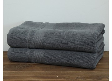 Жаккардовое полотенце махровое банное 70х140 Norwich цвет: серый