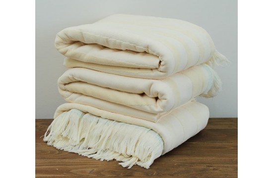 Terry bath towel 100x150 Bahrama color: milky