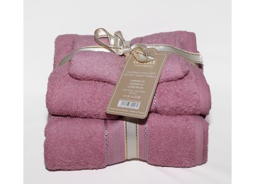 Set of towels Sofia color: purple Tag textiles