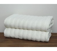 Terry towel 50x90 Wave color: milky