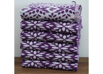 Terry bath towel 70x140 Lily color: purple