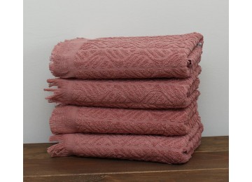 Towel 50х90 Camellia color: dark pink