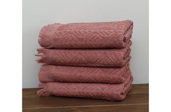 Towel 50х90 Camellia color: dark pink