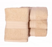 Towel 50x90 Polosa color: light beige Tag textile