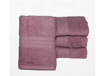 Towel 50x90 Polosa color: purple Tag textile