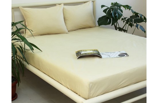 Fitted sheet + pillowcases 160x200x20 Vanilla