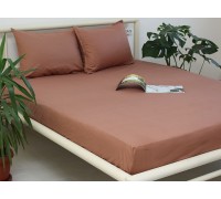 Fitted sheet + pillowcases 160x200x20 Mahogany Rose