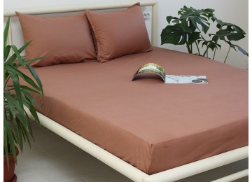 Fitted sheet + pillowcases 160x200x20 Mahogany Rose