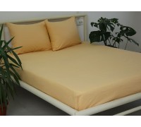 Fitted sheet + pillowcases 180x200x20 Apricot Cream