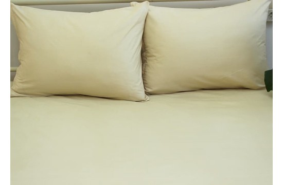 Fitted sheet + pillowcases 160x200x20 Vanilla