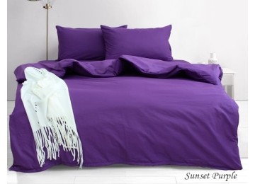 Plain bed linen family runfors Sunset Purple