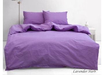 Однотонное постельное белье ранфорс семейный Lavender Herb