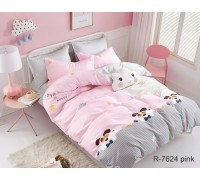 Bed linen ranfors with companion R7624 pink euro tm Tag textil
