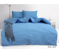 Однотонное постельное белье семейный сатин семейный Blue Bell