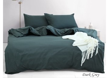 Комплект постельного белья ранфорс полуторный Dark grey