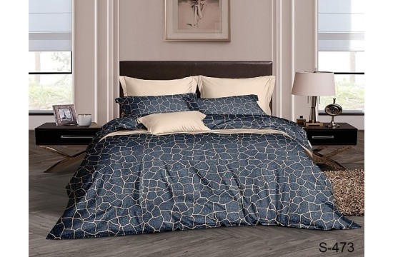 Комплект постельного белья king size сатиновый с компаньоном S473 Таг текстиль